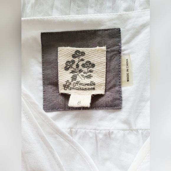 Anthropologie white bohemian dress, size 8, nwt - Picture 3 of 5